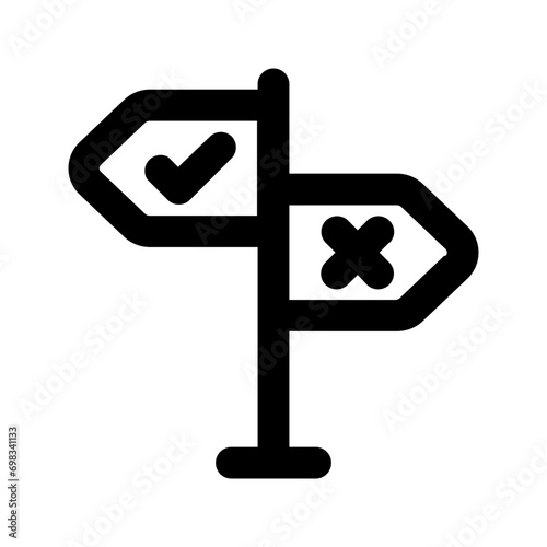 decision making line icon
