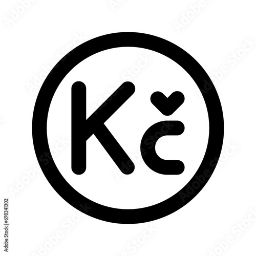 koruna line icon