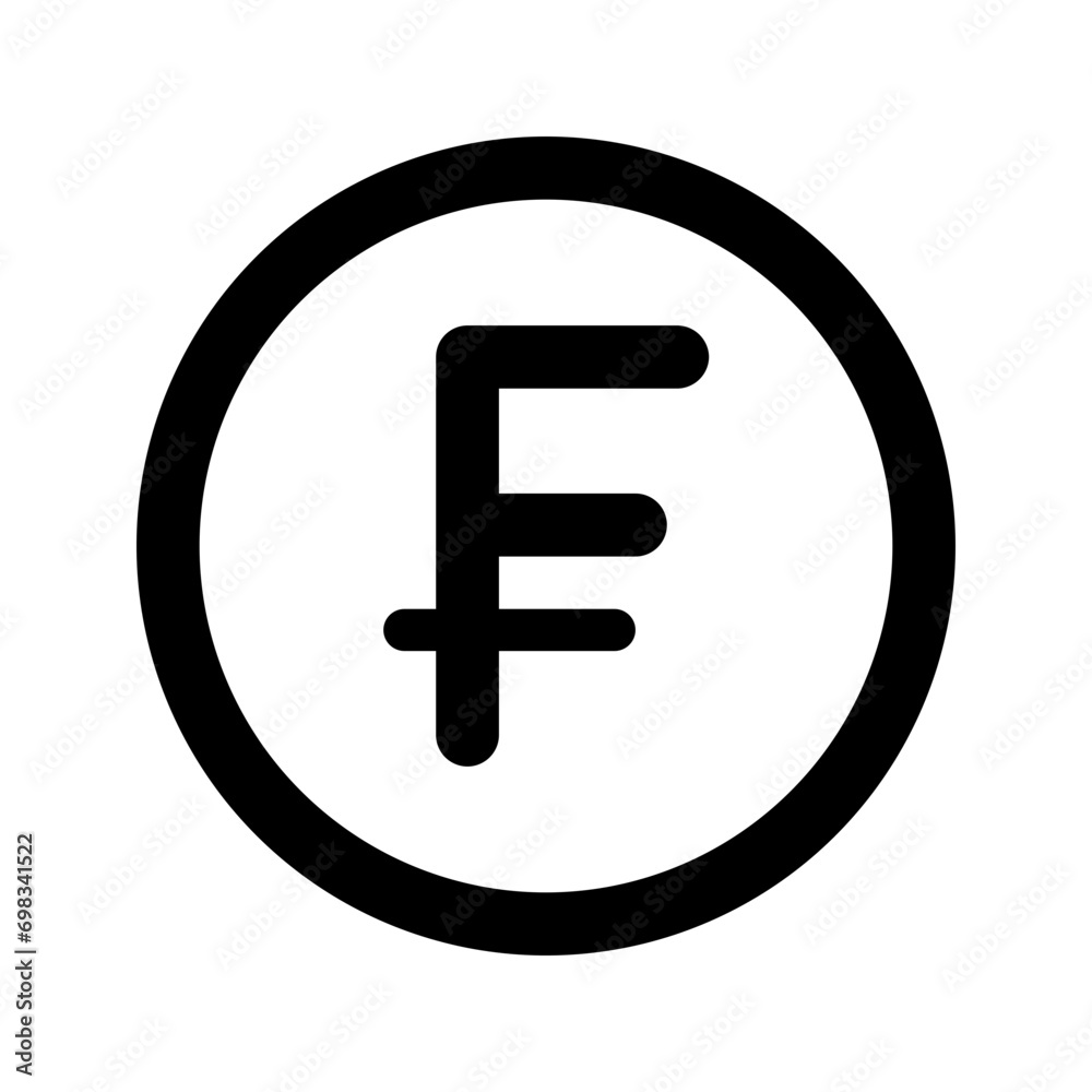 swiss franc line icon swiss franc line icon