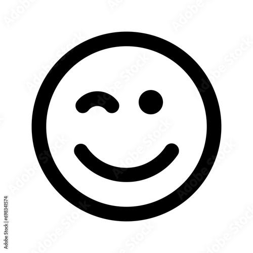 wink line icon