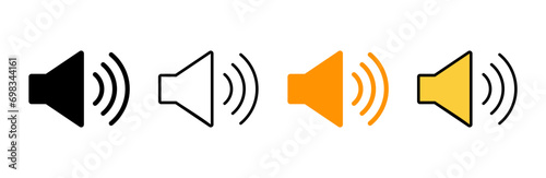 Wallpaper Mural Speaker icon set vector. volume sign and symbol. loudspeaker icon. sound symbol Torontodigital.ca