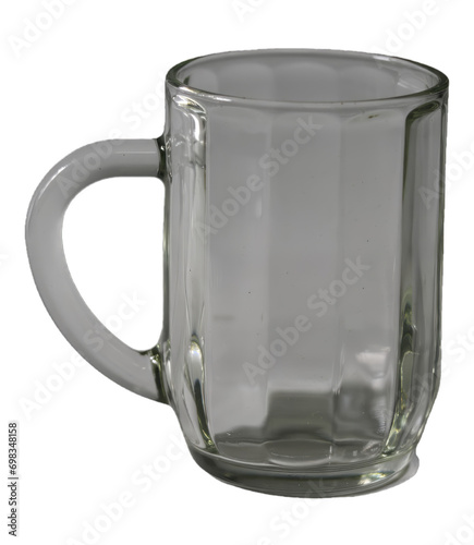 Empty beer mug isolated on white background. Clipping path included.