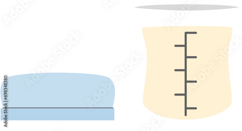 Breastfeeding equipment, breast pump Illustration 