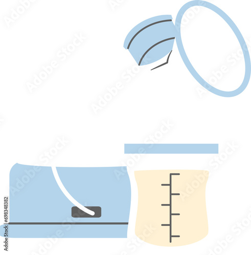 Breastfeeding equipment, breast pump Illustration 