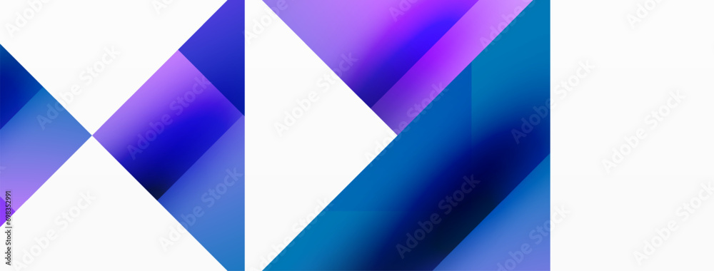 Fototapeta premium Glossy circle, square, triangle shapes minimalist geometric backdrop. Sleek, contemporary design with a touch of sophistication for digital designs, presentations, website banners, social media posts