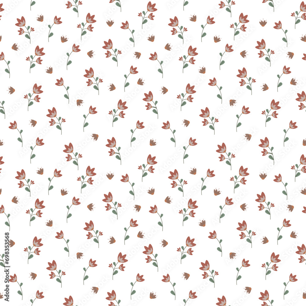 
Simple and Cute Seamless Floral Pattern. Suitable for Accessories, Home Décor, Stationary, Textile & Fabric, Wallpaper, Website or any other Printing Purposes. Vector Illustration.