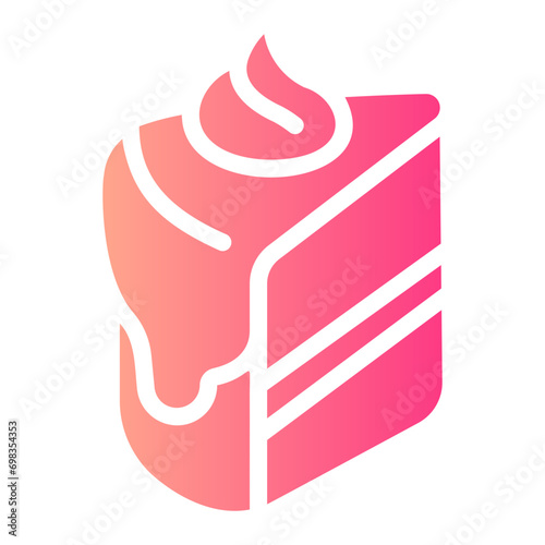 cake slice Gradient icon