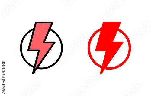 Free Download Lightning icon set illustration. electric sign and symbol. power icon. energy sign - GFXLoad
