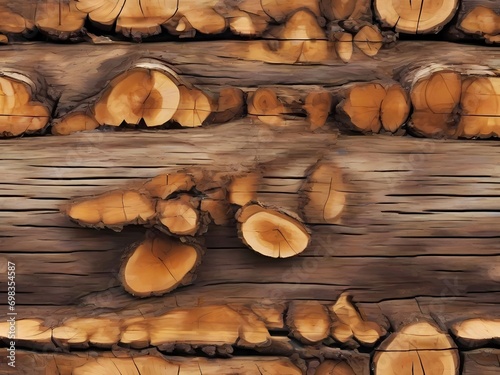 Cropped cut wood close up, view isolated background.
