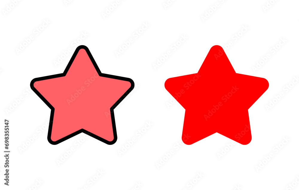 Star Icon set illustration. rating sign and symbol. favourite star icon