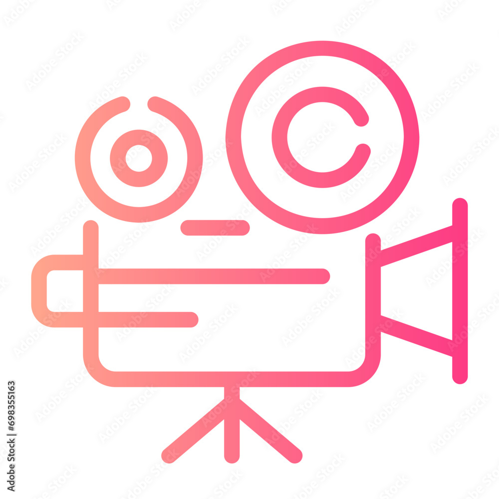 cinema Line Gradient Icon cinema Line Gradient Icon