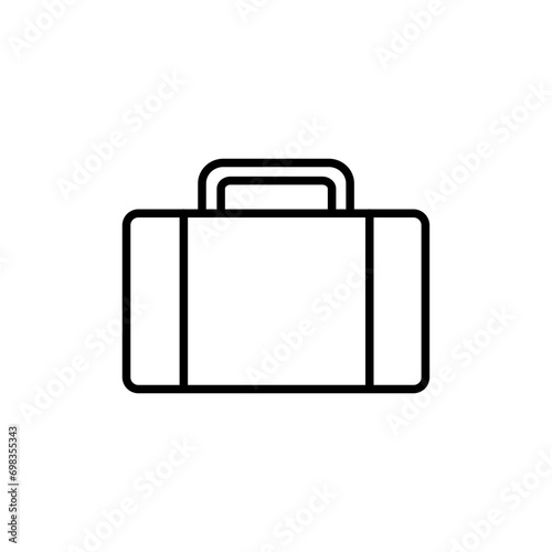 Briefcase outline icons, design minimalist vector illustration ,simple transparent graphic element .Isolated on white background