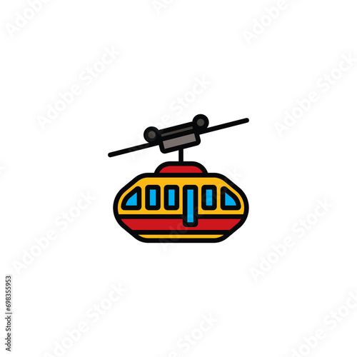 Original vector illustration. The funicular icon.