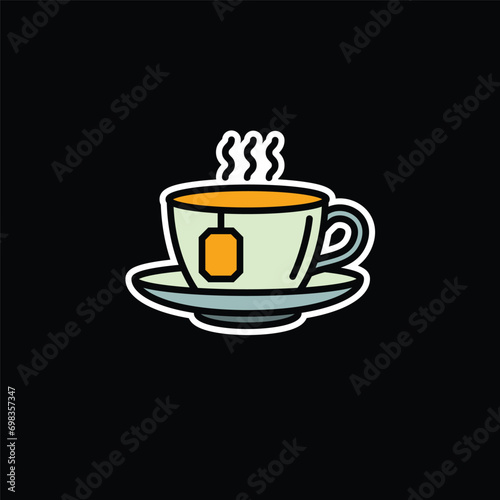 Original vector illustration. The icon of a cup of hot tea.