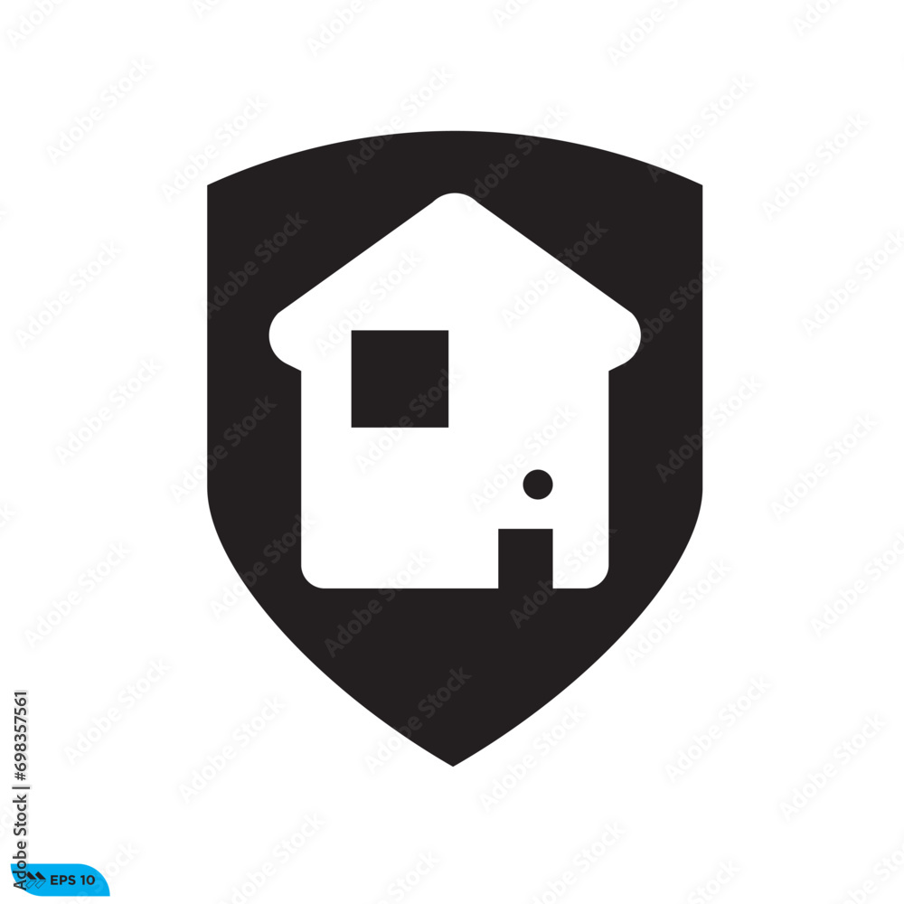 House shield solid icon design vector graphic of template, sign and symbol House shield solid icon design vector graphic of template, sign and symbol