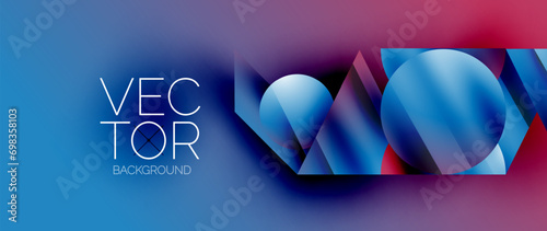 Captivating abstract backdrop composed of interlocking triangles and circles, forming an intriguing dance of shapes and patterns that exude both elegance and modernity