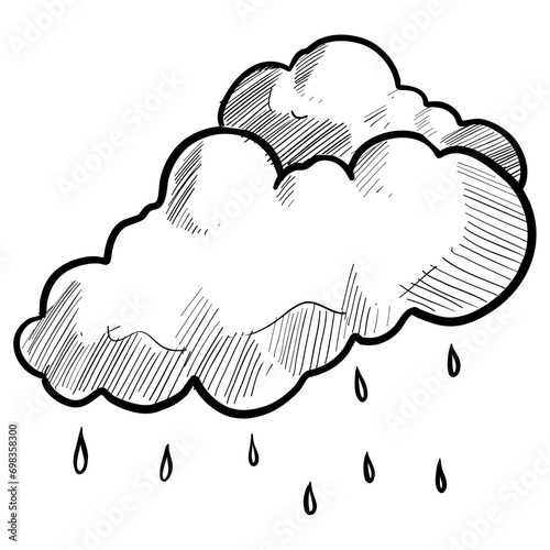 rain handdrawn illustration
