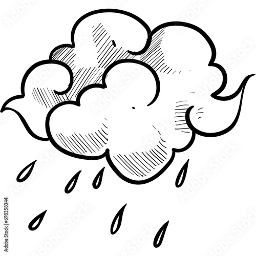 rain handdrawn illustration