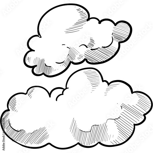 cloudy handdrawn illustration