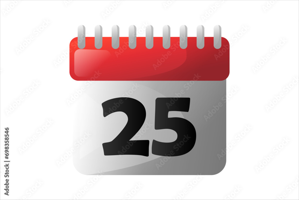 25 December Christmas Calendar Sticker Design 25 December Christmas Calendar Sticker Design