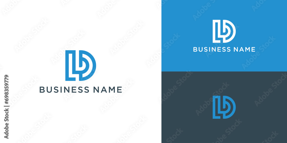 D,L vector logo. DL logo. Business logo. D,L letters monogram - obrazy, fototapety, plakaty 