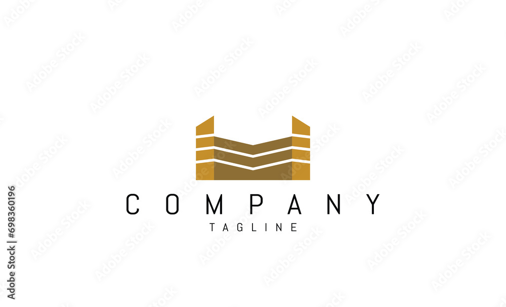 Modern house architecture vector logo design Modern house architecture vector logo design