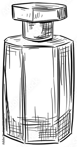 perfume bottle handdrawn illustration
