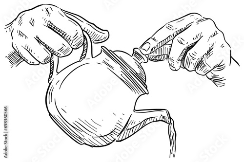 teapot handdrawn illustration