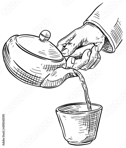 teapot handdrawn illustration