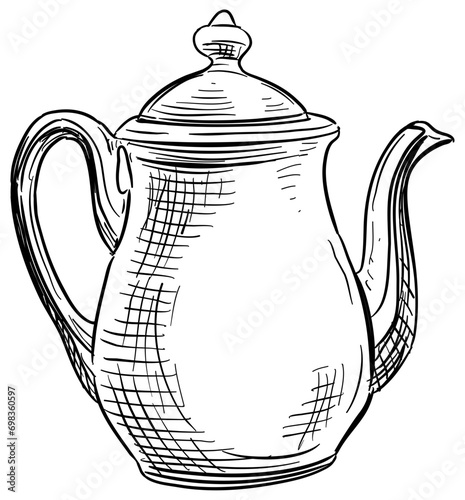 teapot handdrawn illustration