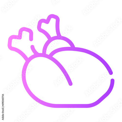 poultry Line Gradient Icon