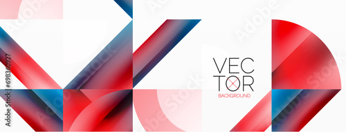 Minimalist background with square-tiled geometric circles, symphony of precise patterns. Interlocking shapes create tranquil yet captivating backdrop, blending modernity and structured elegance