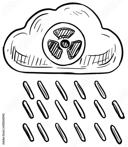 acid rain handdrawn illustration