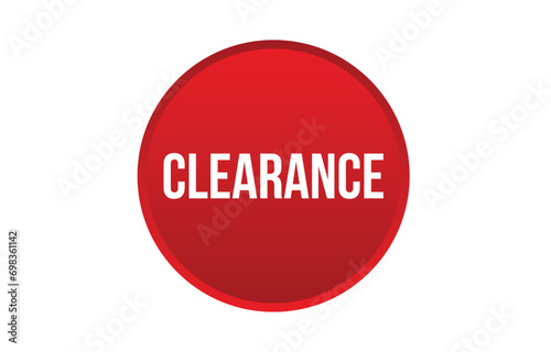 Clearance banner design. Clearance icon. Flat style vector illustration.