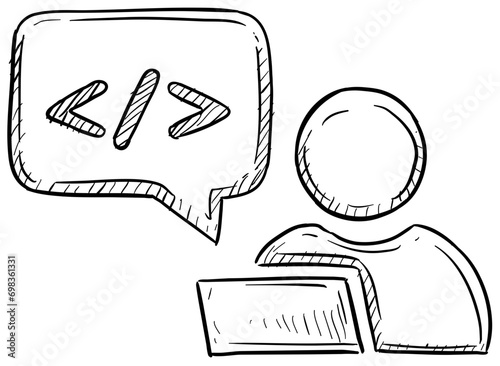 developers handdrawn illustration