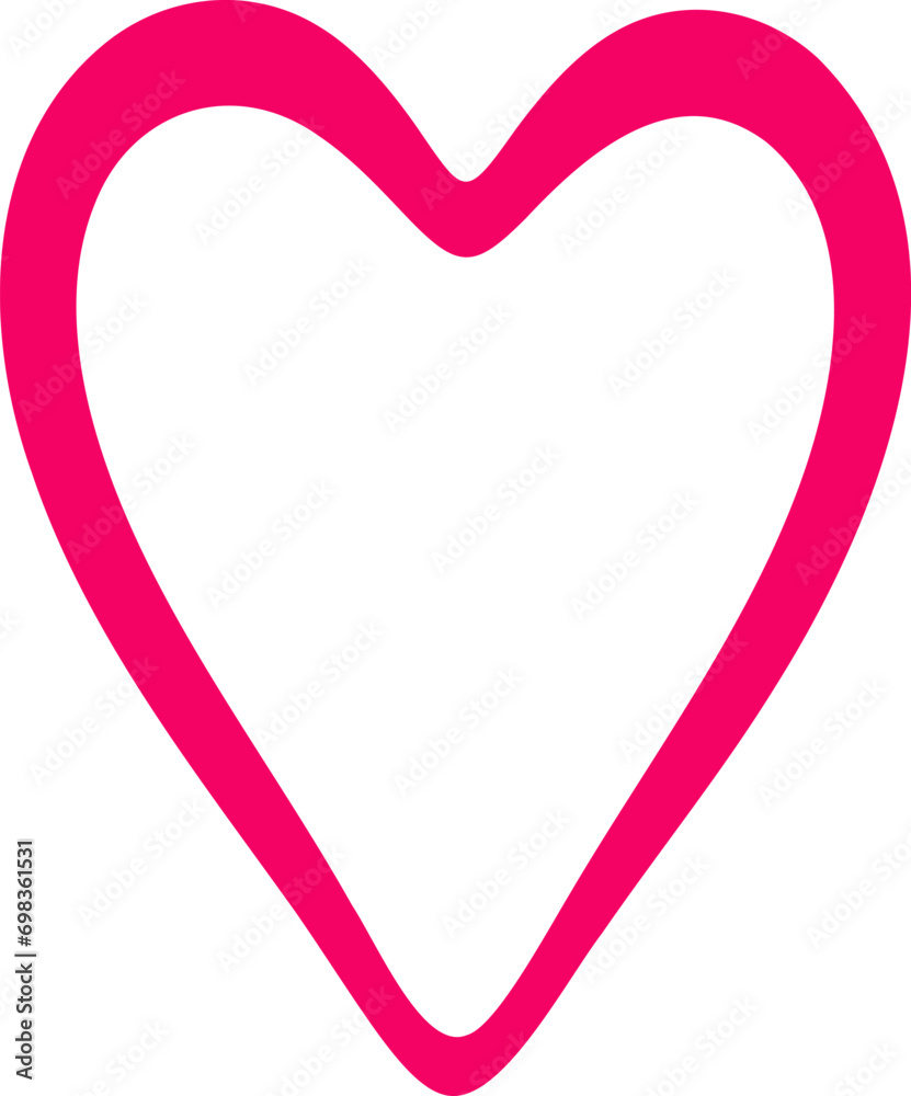 Heart outline logo vector illustration. Love Heart symbol stylized design element