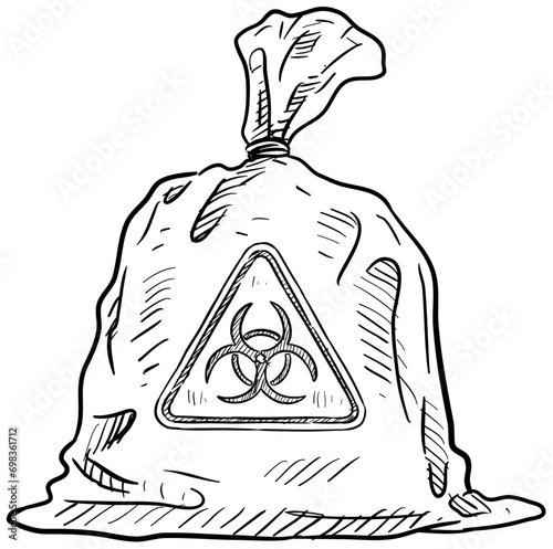 toxic trash handdrawn illustration