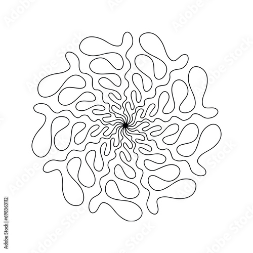 Decorative ornamental Mandala in ethnic oriental style.Decorative ornamental ethnic Mandala