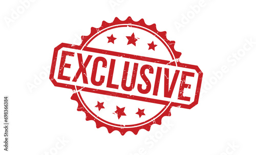 exclusive stamp red rubber stamp on white background. exclusive stamp sign