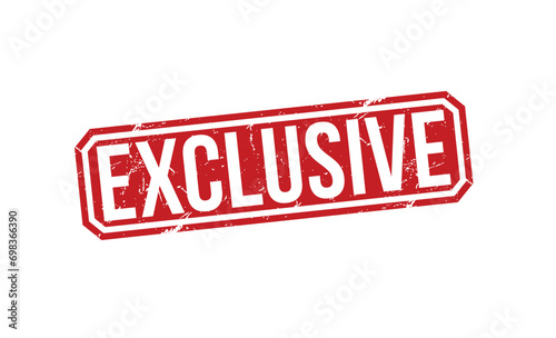 exclusive stamp red rubber stamp on white background. exclusive stamp sign