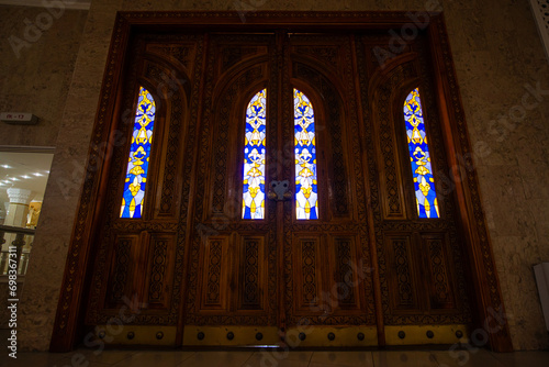 Close up on the back of the door of Amir Timur museum in Tashkent, Uzbekistan photo