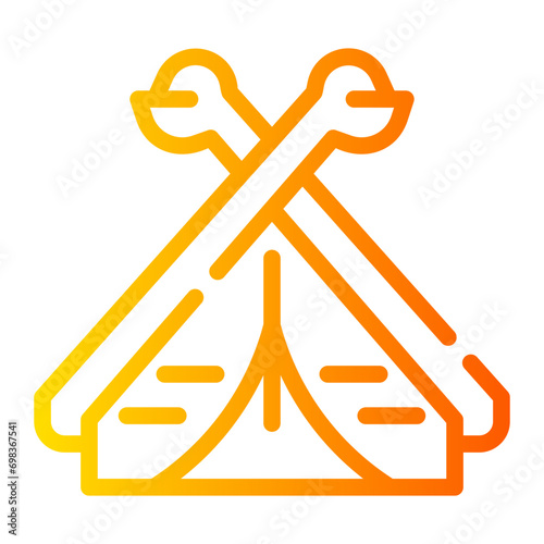 spell book Line Gradient Icon