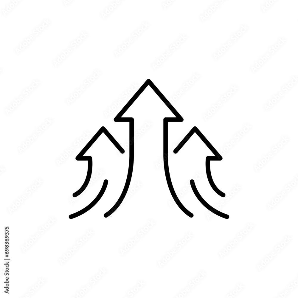 Increase arrow outline icons, design minimalist vector illustration ,simple transparent graphic element .Isolated on white background Increase arrow outline icons, design minimalist vector illustration ,simple transparent graphic element .Isolated on white background