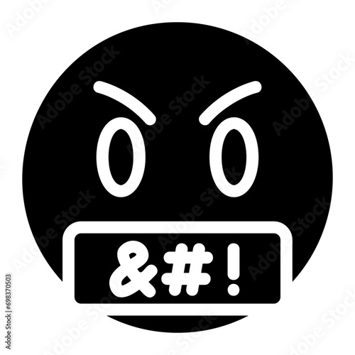 cursing glyph icon