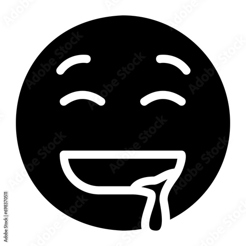 drooling glyph icon