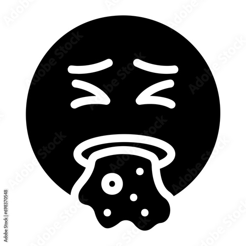 nausea glyph icon