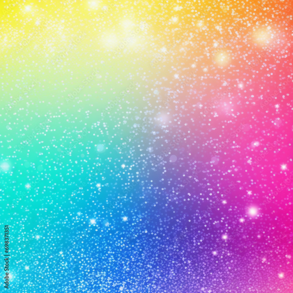 Gradient rainbow glitter background