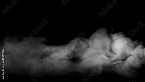 Smoke effect with black background photo