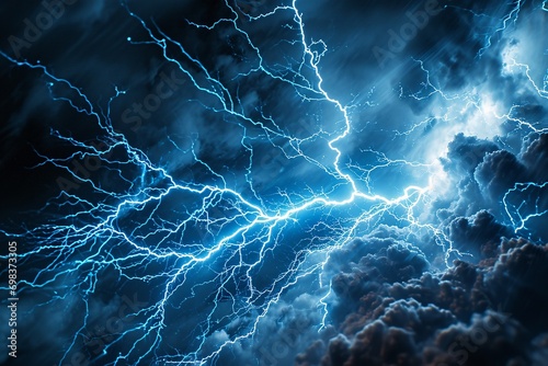 Electrifying Night Sky: A Stunning Display of Lightning photo