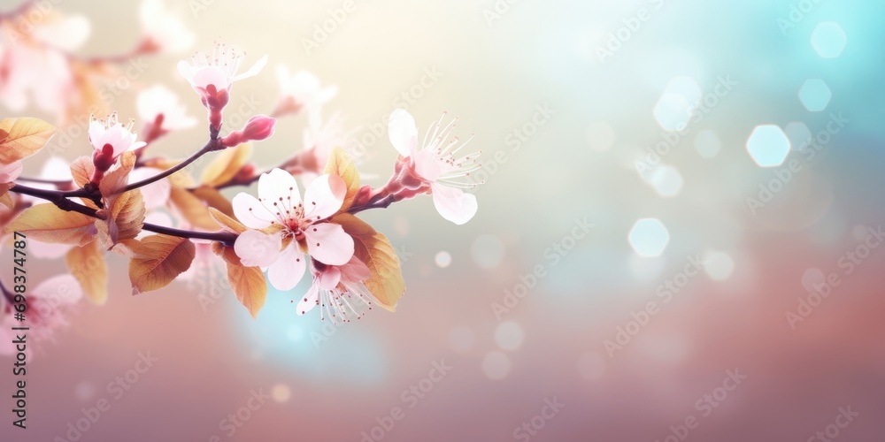 Beautiful floral spring abstract background. nature summer background Blooming branches with flowers. Bright spring easter background